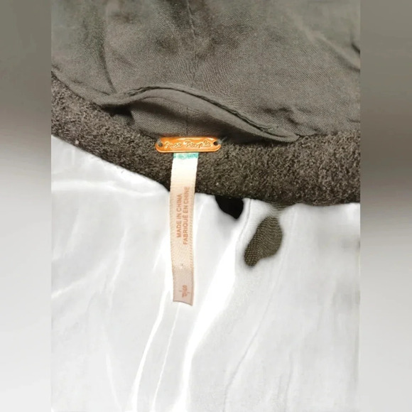 Free People EUC Dark Green Hooded Wool Blend Coat Size S/P - Picture 11 of 12
